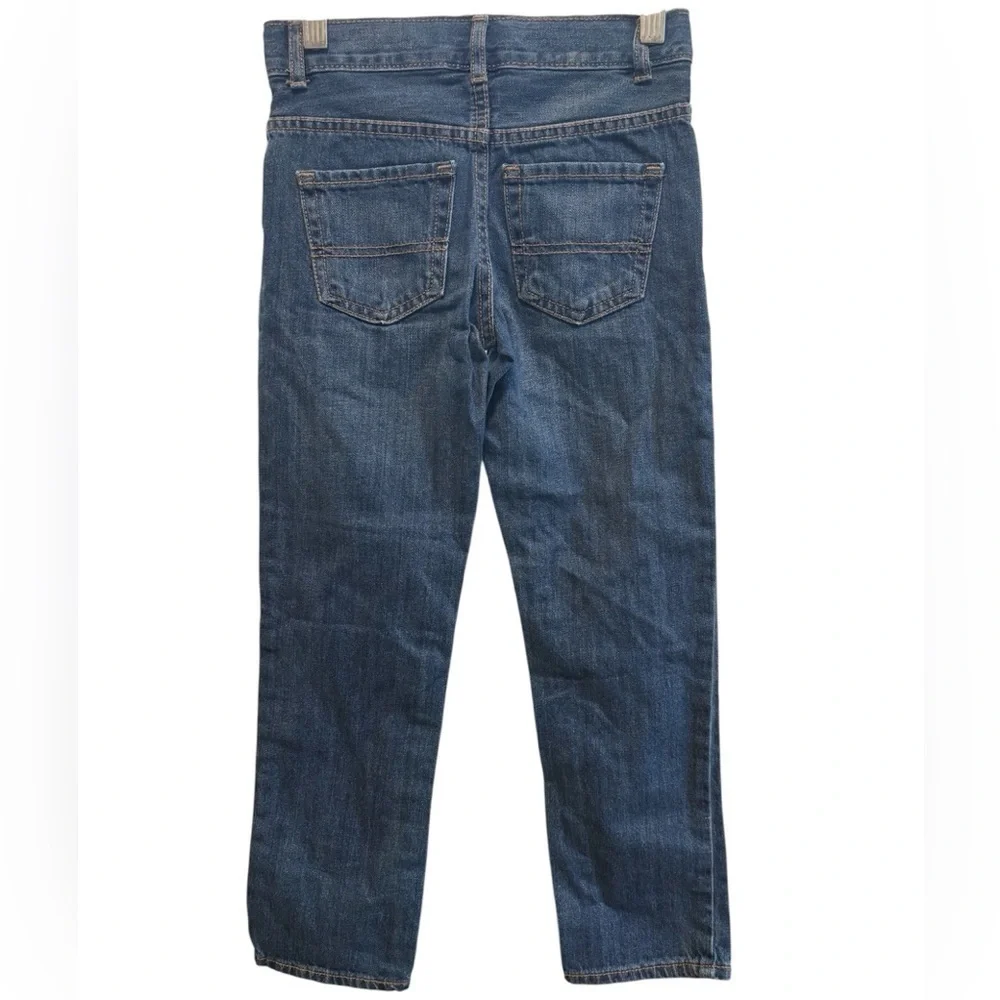 NWT Dark Jupiter Denim Straight Leg Jeans with Adjustable Waist Tabs | Size 7